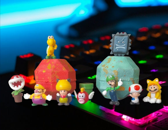 Hidden Toy Bath Bomb - Mario Themed