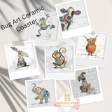 Bug Art Ceramic Coaster (Assorted)