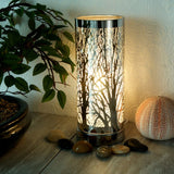 White-Silver Touch Aroma Lamp Wax Burner