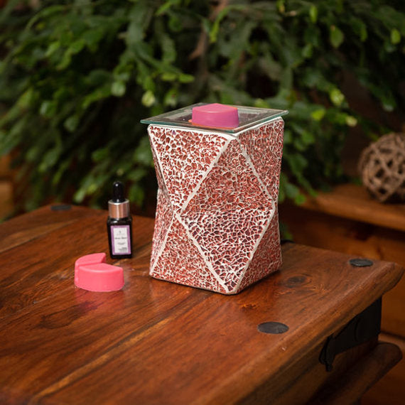 Rose Gold Crackle Geometric Electric Wax Warmer