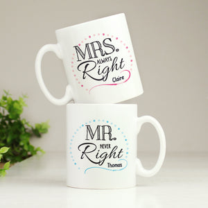 Personalised Mr & Mrs Mug Set