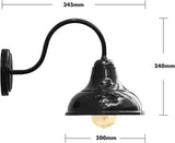 LUTEC Indoor Gooseneck Barn Light Wall Sconces with E27 Socket Traditional Swan Neck