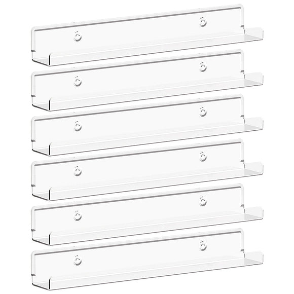 Lifewit Floating Shelves for Record, Nail Varnish, Photos etc, 6 Pack 12