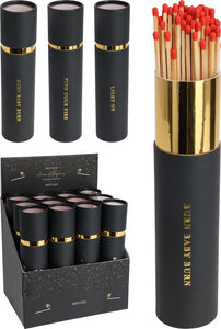 Matches In Black And Gold Tube