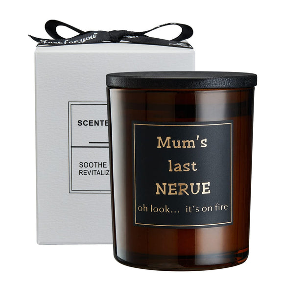 Mums Last Nerve Lavender Scented Candle with Gift Box