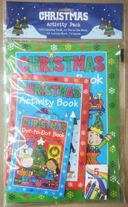 Christmas Santa Activity Pack (A4,A5,A6 Books With Crayons)