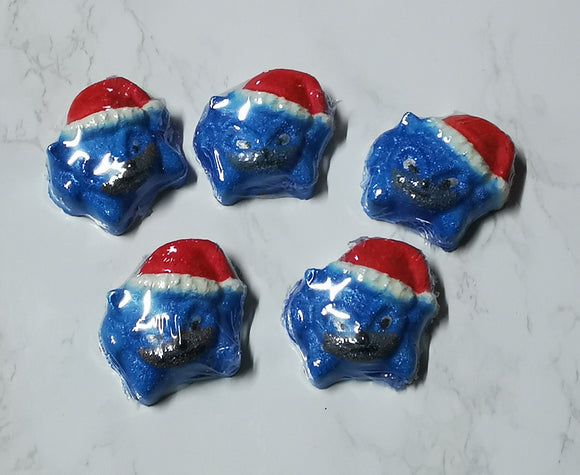 Blue Hedgehog Mini Christmas Bath Bomb