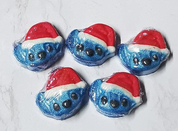 Blue Alien Mini Christmas Bath Bomb