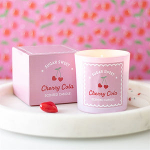 Cherry Cola Scented Glass Candle