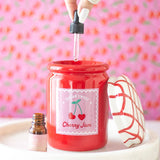 Cherry Jam Jar Shaped Ceramic Oil Burner and Wax Warmer