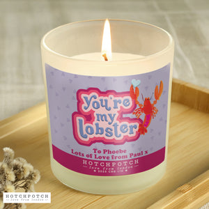 Personalised Hotchpotch Youre My Lobster Scented Candle Jar