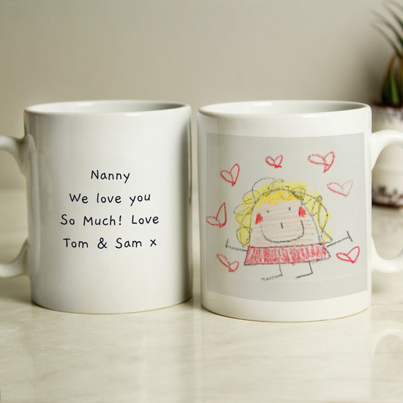 Personalised Childrens Drawing Photo Upload Mug