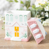 Pastel House Shaped Ceramic Oil Burner and Wax Warmer