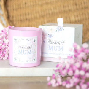 Wonderful Mum Cherry Blossom Scented Glass Candle