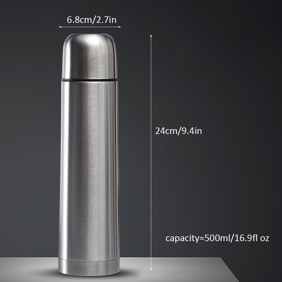 Stainless Steel Vacuum Bullet Head Insulation Cup, Large Capacity Gift Cup, Outdoor Portable Car Sports Water Cup