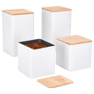 Regal Trunk Wooden Food Storage Containers - Bamboo Wooden Top Containers - Set Of Four,