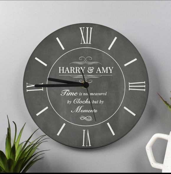 Personalised Glass Moments Clock