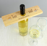 Personalised Couple Wine Glass & Bottle Holder