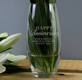 Personalised 'Happy Anniversary' Bullet Vase