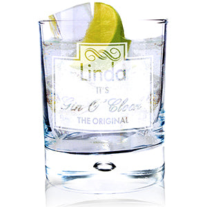 Personalised Gin O’clock Tumbler Glass