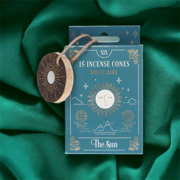 The Sun White Sage Tarot Incense Cones